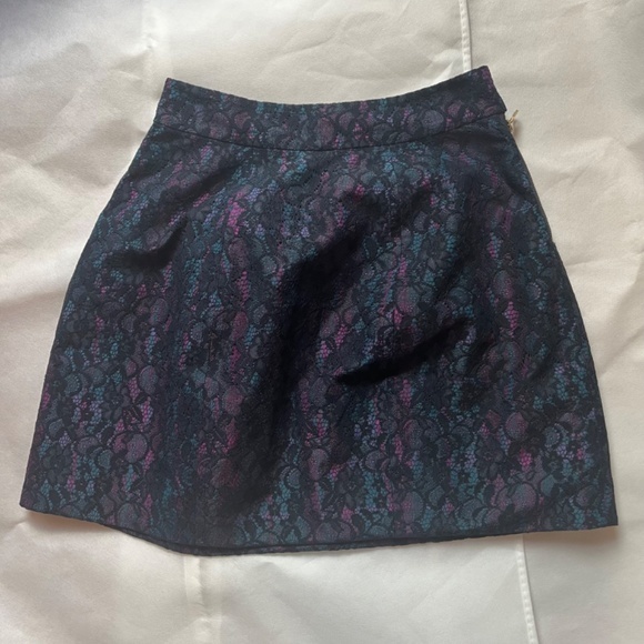 Marc by Marc Jacobs Tartan Lace Black A-line Mini Cocktail Multicolor Skirt - Picture 6 of 9